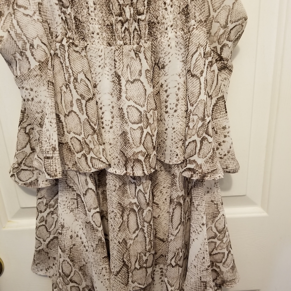 Chic Snake Print Midi Dress
